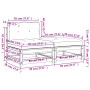 Sofá de jardín sin reposabrazos con cojines y reposapiés by , Modular outdoor sofas - Ref: Foro24-838126, Price: 113,89 €, Di...