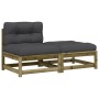 Sofá de jardín sin reposabrazos con cojines y reposapiés by , Modular outdoor sofas - Ref: Foro24-838132, Price: 131,09 €, Di...