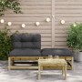 Gartensofa ohne Armlehnen mit Kissen und Fußstütze von , Modulare Sofas für den Außenbereich - Ref: Foro24-838132, Preis: 131...