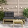 Sofá de jardín sin reposabrazos con cojines y reposapiés by , Modular outdoor sofas - Ref: Foro24-838132, Price: 130,08 €, Di...