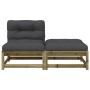 Gartensofa ohne Armlehnen mit Kissen und Fußstütze von , Modulare Sofas für den Außenbereich - Ref: Foro24-838132, Preis: 131...