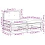 Sofá de jardín sin reposabrazos con cojines y reposapiés by , Modular outdoor sofas - Ref: Foro24-838132, Price: 130,08 €, Di...