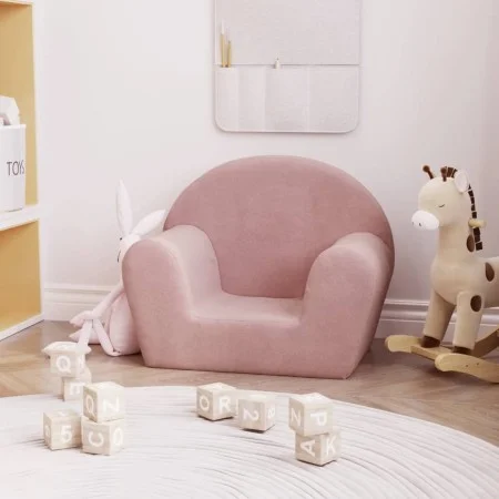 Sofá para niños felpa suave rosa by , Baby and Toddler Furniture - Ref: Foro24-356985, Price: 49,20 €, Discount: %