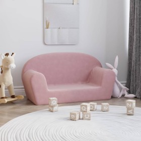 Zweiplätziges Kinder-Sofa aus weichem rosa Plüsch. von , Baby- und Kleinkindmöbel - Ref: Foro24-356991, Preis: 42,04 €, Rabat...
