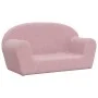 Sofá para niños de 2 plazas felpa suave rosa by , Baby and Toddler Furniture - Ref: Foro24-356991, Price: 45,93 €, Discount: %