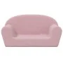 Sofá para niños de 2 plazas felpa suave rosa by , Baby and Toddler Furniture - Ref: Foro24-356991, Price: 45,93 €, Discount: %