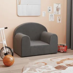 Kinder-Sofa aus weichem anthrazitgrauem Plüsch von , Baby- und Kleinkindmöbel - Ref: Foro24-357006, Preis: 41,72 €, Rabatt: %