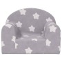 Sofá para niños felpa suave gris claro con estrellas by , Baby and Toddler Furniture - Ref: Foro24-357004, Price: 40,83 €, Di...