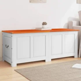 Baúl de almacenaje con tapa madera de acacia marrón y blanco by , Storage trunks - Ref: Foro24-364921, Price: 217,42 €, Disco...