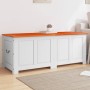 Baúl de almacenaje con tapa madera de acacia marrón y blanco by , Storage trunks - Ref: Foro24-364921, Price: 265,78 €, Disco...
