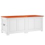Baúl de almacenaje con tapa madera de acacia marrón y blanco by , Storage trunks - Ref: Foro24-364921, Price: 265,78 €, Disco...