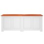 Baúl de almacenaje con tapa madera de acacia marrón y blanco by , Storage trunks - Ref: Foro24-364921, Price: 265,78 €, Disco...
