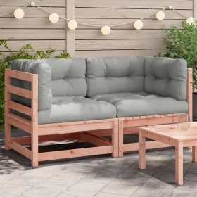 Sofá de esquina de jardín y cojines 2 uds madera maciza Douglas by , Modular outdoor sofas - Ref: Foro24-838075, Price: 158,1...