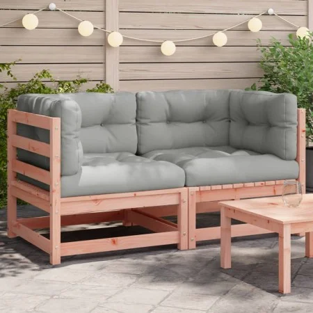 Sofá de esquina de jardín y cojines 2 uds madera maciza Douglas by , Modular outdoor sofas - Ref: Foro24-838075, Price: 158,1...