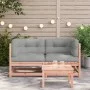 Sofá de esquina de jardín y cojines 2 uds madera maciza Douglas by , Modular outdoor sofas - Ref: Foro24-838075, Price: 158,1...