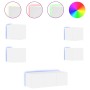 Muebles de TV de pared con LED 6 pzas madera ingeniería blanco de , Muebles TV - Ref: Foro24-3216811, Precio: 178,52 €, Descu...