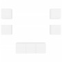 Muebles de TV de pared con LED 6 pzas madera ingeniería blanco de , Muebles TV - Ref: Foro24-3216811, Precio: 178,52 €, Descu...