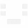 Muebles de TV de pared con LED 6 pzas madera ingeniería blanco by , TV Furniture - Ref: Foro24-3216811, Price: 176,39 €, Disc...