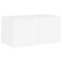 Muebles de TV de pared con LED 6 pzas madera ingeniería blanco by , TV Furniture - Ref: Foro24-3216811, Price: 176,39 €, Disc...