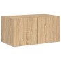 Muebles TV pared con LED 6 pzas madera ingeniería roble Sonoma by , TV Furniture - Ref: Foro24-3216813, Price: 170,61 €, Disc...