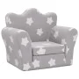 Kinder-Schlafsofa aus weichem hellgrauem Plüsch mit Sternen von , Baby- und Kleinkindmöbel - Ref: Foro24-357052, Preis: 48,81...