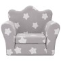 Sofá cama de niños felpa suave gris claro con estrellas by , Baby and Toddler Furniture - Ref: Foro24-357052, Price: 50,51 €,...