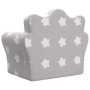 Kinder-Schlafsofa aus weichem hellgrauem Plüsch mit Sternen von , Baby- und Kleinkindmöbel - Ref: Foro24-357052, Preis: 50,51...