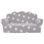 Sofá de niños de 2 plazas felpa suave gris claro con estrellas by , Baby and Toddler Furniture - Ref: Foro24-357046, Price: 4...
