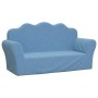 Zweiplätziges Kinder-Sofa aus weichem blauen Plüsch von , Baby- und Kleinkindmöbel - Ref: Foro24-357050, Preis: 55,74 €, Raba...