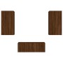 Muebles TV pared con LED 4 pzas madera ingeniería marrón roble de , Muebles TV - Ref: Foro24-3216824, Precio: 183,21 €, Descu...