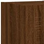 Muebles TV pared con LED 4 pzas madera ingeniería marrón roble by , TV Furniture - Ref: Foro24-3216845, Price: 170,09 €, Disc...