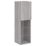 Muebles TV pared con LED 4 pzas madera ingeniería gris Sonoma by , TV Furniture - Ref: Foro24-3216659, Price: 177,76 €, Disco...