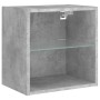 TV-Wandmöbel mit LED-Beleuchtung, 8-teilig, aus grauem Beton-Ingenieurholz. von , TV-Möbel - Ref: Foro24-3216671, Preis: 221,...