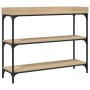 Mesa consola con estantes roble Sonoma 100x30x80 cm by , Side tables - Ref: Foro24-837808, Price: 57,12 €, Discount: %
