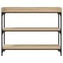 Mesa consola con estantes roble Sonoma 100x30x80 cm by , Side tables - Ref: Foro24-837808, Price: 56,39 €, Discount: %