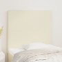 Cabeceros 2 unidades cuero sintético color crema 100x5x78/88 cm