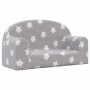 Sofá de niños de 2 plazas felpa suave gris claro con estrellas by , Baby and Toddler Furniture - Ref: Foro24-357010, Price: 4...