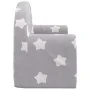 Zweiplätziges Kinder-Sofa aus weichem hellgrauem Plüsch mit Sternen. von , Baby- und Kleinkindmöbel - Ref: Foro24-357010, Pre...