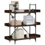 Librería 3 estantes madera ingeniería roble humo 100x33x108,5cm by , Bookcases and shelves - Ref: Foro24-837689, Price: 56,46...