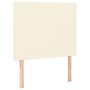 Cabeceros 2 unidades cuero sintético color crema 100x5x78/88 cm