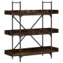 Librería 3 estantes madera ingeniería roble humo 100x33x108,5cm de , Librerías y estanterías - Ref: Foro24-837689, Precio: 47...