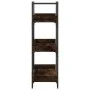 Librería 3 estantes madera ingeniería roble humo 100x33x108,5cm de , Librerías y estanterías - Ref: Foro24-837689, Precio: 47...