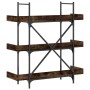 Librería 3 estantes madera ingeniería roble humo 100x33x108,5cm by , Bookcases and shelves - Ref: Foro24-837689, Price: 56,46...