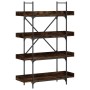 Librería 4 estantes madera ingeniería roble humo 100x33x145,5cm by , Bookcases and shelves - Ref: Foro24-837694, Price: 61,53...