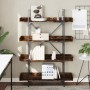 Librería 4 estantes madera ingeniería roble humo 100x33x145,5cm by , Bookcases and shelves - Ref: Foro24-837694, Price: 61,53...