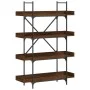 Bücherregal mit 4 Regalen aus braunem Ingenieurholz, 100x33x145,5 cm. von , Bücherregale und Regale - Ref: Foro24-837696, Pre...