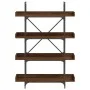 Librería de 4 estantes madera ingeniería marrón 100x33x145,5 cm by , Bookcases and shelves - Ref: Foro24-837696, Price: 62,90...