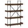 Librería de 4 estantes madera ingeniería marrón 100x33x145,5 cm by , Bookcases and shelves - Ref: Foro24-837696, Price: 62,90...