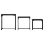 Mesas de centro apilables 3 piezas madera de ingeniería negro by , Coffee table - Ref: Foro24-837817, Price: 38,82 €, Discoun...