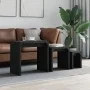 Mesas de centro apilables 3 piezas madera de ingeniería negro by , Coffee table - Ref: Foro24-837822, Price: 54,06 €, Discoun...